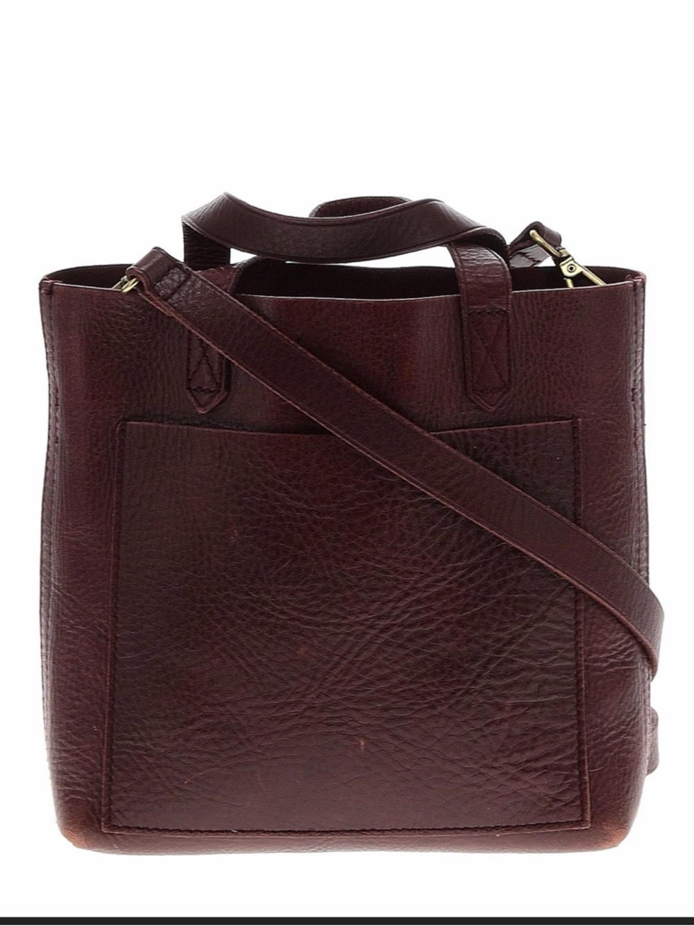 Madewell Transport tote, burgundy 100% leather